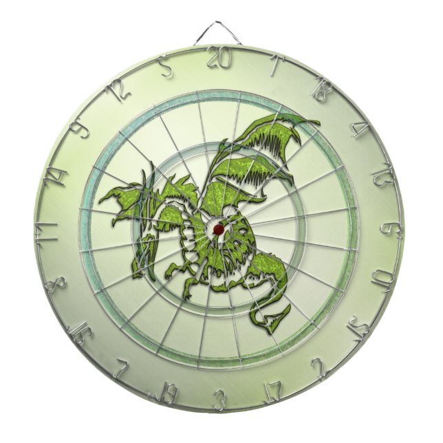 Green Flying Dragon  Dartboard (Front)