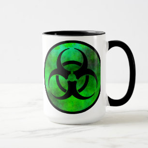 Green Fog Biohazard Symbol Travel Mug