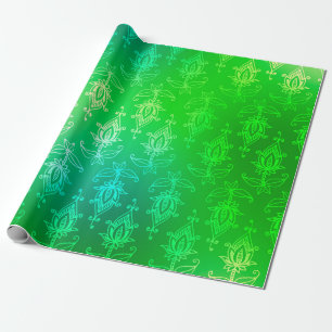 Green Foil Arabian Bollywood Wrapping Paper
