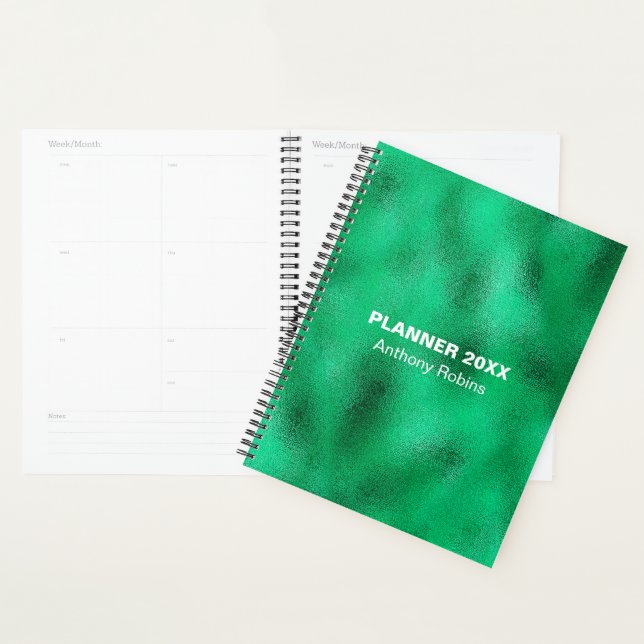 Green Foil Planner (Display)