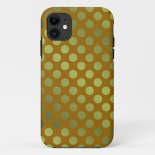Green Foil Polka Dots iPhone 11 Case