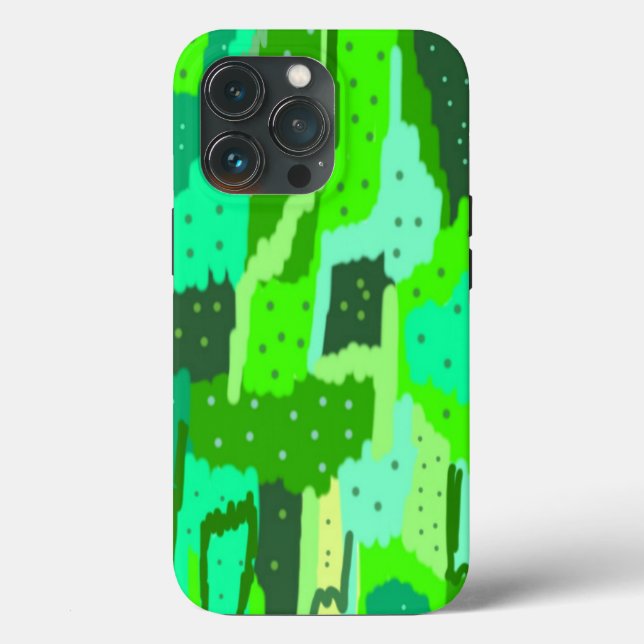 Green Foliage Abstract Case-Mate iPhone Case (Back)