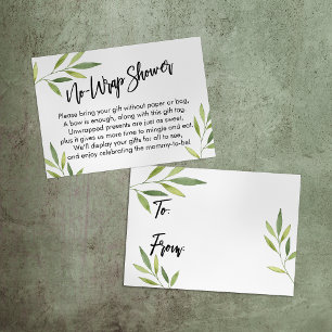 Green Foliage Display Baby Shower Gift Card