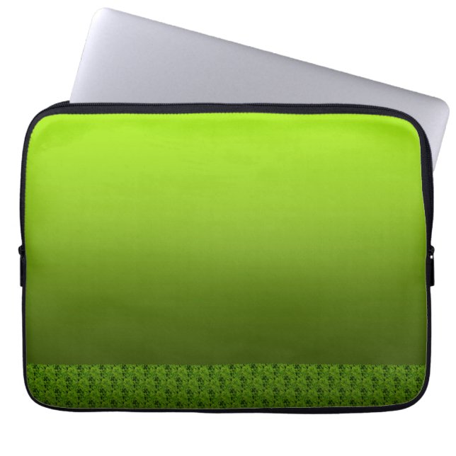 Green Foliage Laptop Sleeve (Front)