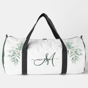 Green Foliage Personalised Gym Duffel Bag