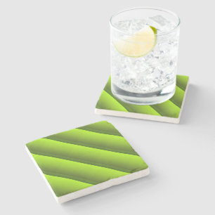 Green Foliage Stone Coaster
