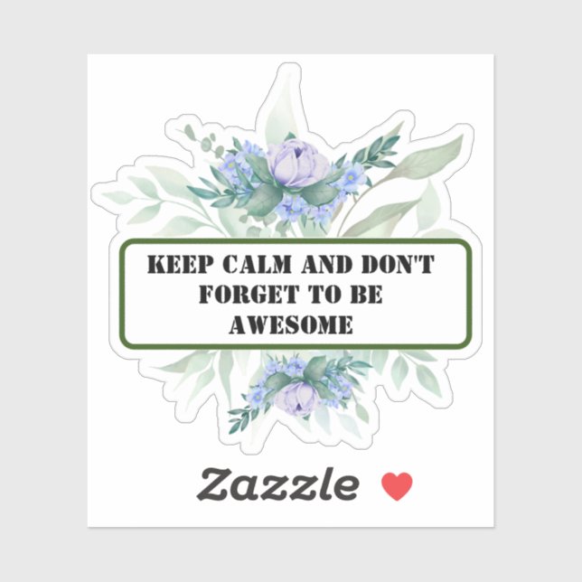 Green Foliage Watercolor Flowers (Sheet)