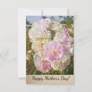Green Foliage Watercolor Flowers  Thank You Card