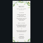 Green Foliage Wedding Menu Card<br><div class="desc">Plan a stylish celebration with this modern invitation that your guests will adore. 
Design by © berryberrysweet . Printable digital files are available! Visit our website at www.berryberrysweet.com for more details!</div>