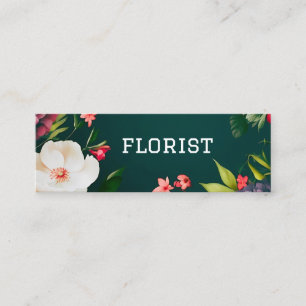 green foliage with colourful flowers calling card