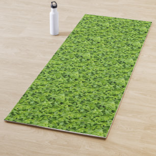 Green Foliage Yoga Mat