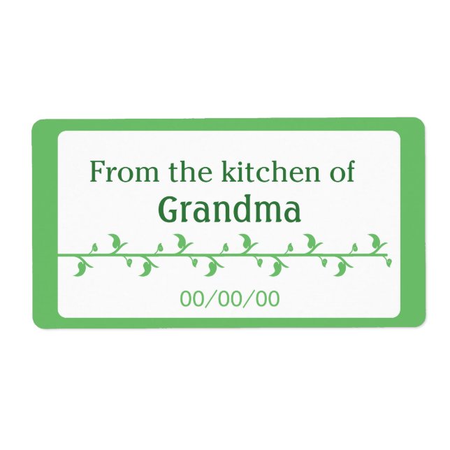 Green Food Label (Front)