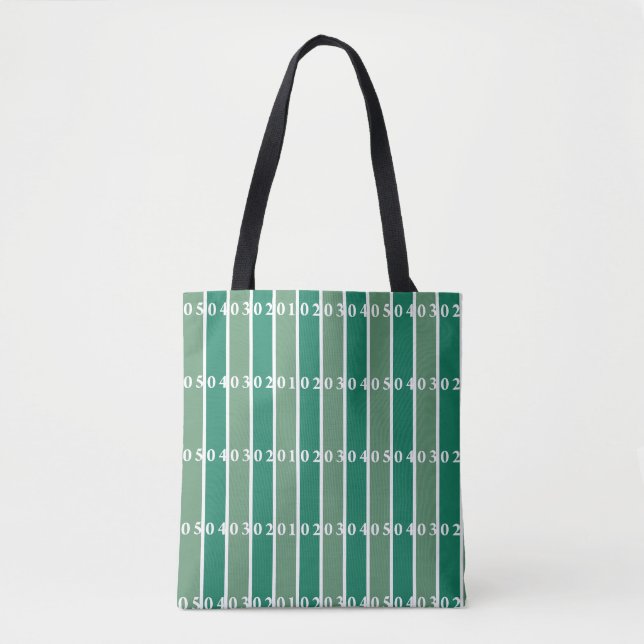 Green Football Field Tote Bag (Front)