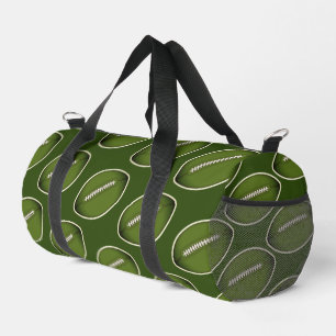 Green Football Pattern Screwball Graphics Duffle Bag