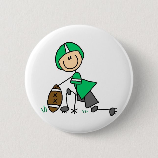 Green Football Player Button (Front)