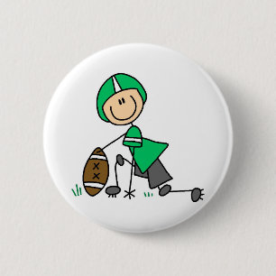 Green Football Player Button