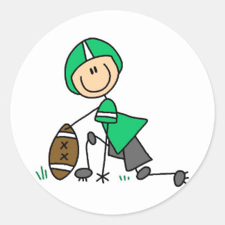 Green Football Player Sticker