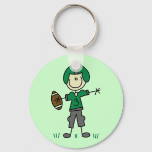 Green Football Player  T-shirts and Gifts Key Ring