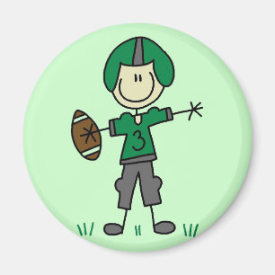 Green Football Player T-shirts and Gifts Magnet