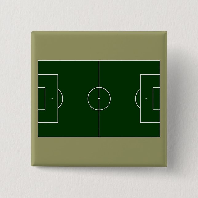 green football stadium 15 cm square badge (Front)