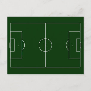 green football stadium postcard