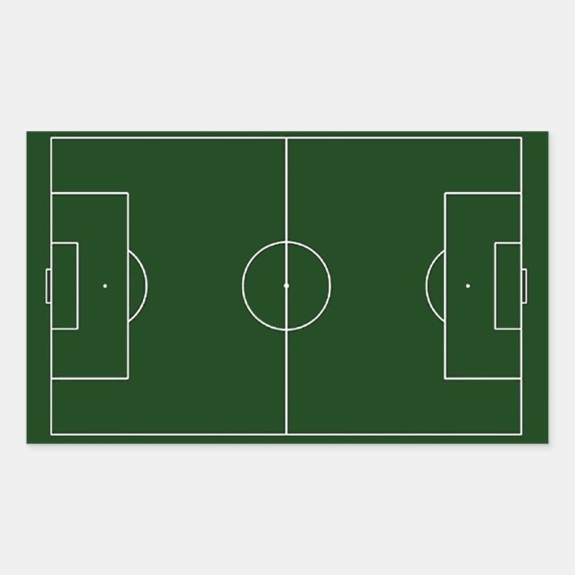Green Football Stadium Rectangular Sticker (Front)