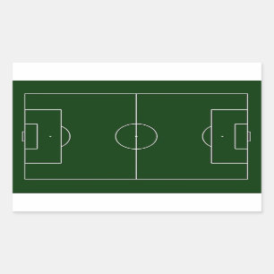 green football stadium rectangular sticker