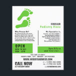 Green Footprints, Podiatry Clinic, Podiatrist Flyer<br><div class="desc">Green Footprints,  Podiatry Clinic,  Podiatrist Advertising Flyer by The Business Card Store.</div>