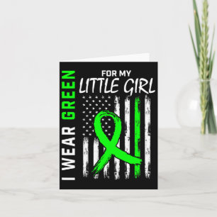 Green For Little Girl Daughter Kidney Disease Awar Card