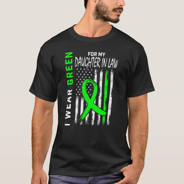 Green For My Daughter In Law Kidney Disease Awaren T-Shirt (Front)