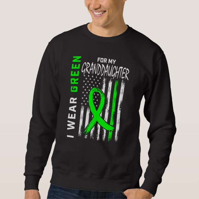 Green For My Granddaughter Kidney Disease Awarenes Sweatshirt (Front)