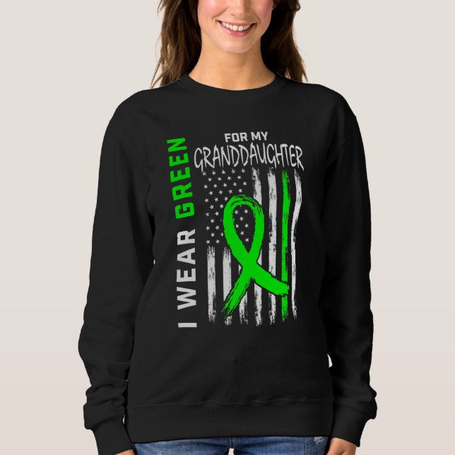 Green For My Granddaughter Kidney Disease Awarenes Sweatshirt (Front)
