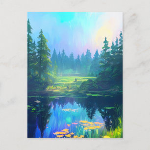 Green Forest and the Charming Clearing Postcard