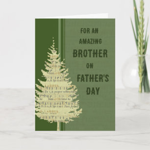 Green Forest Brother Happy Father's Day Card