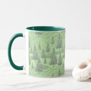 Green Forest Christmas  Mug