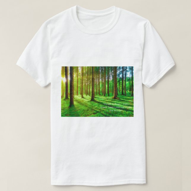 Green Forest Image - Lush Nature  T-Shirt (Design Front)