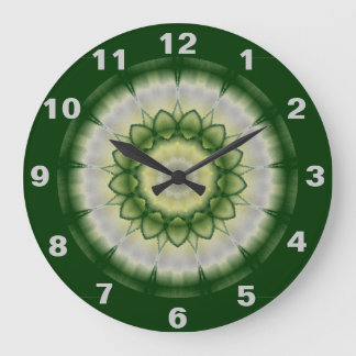 Green forest  Kaleidoscope Clock