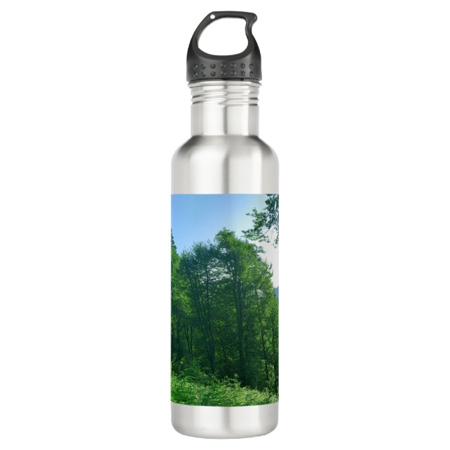 Green Forest Landscape Photography  710 Ml Water Bottle (Front)
