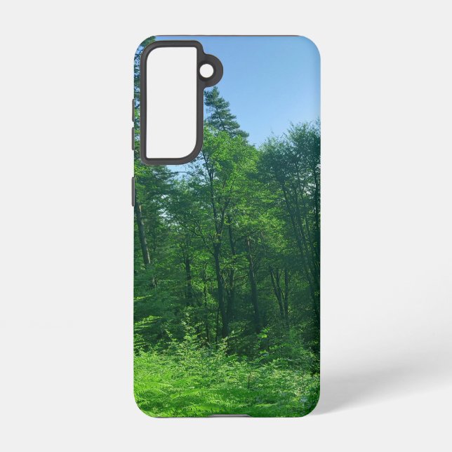 Green Forest Landscape Photography  Samsung Galaxy S21 Case (Back)