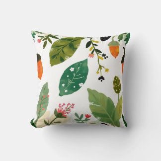 Green Forest Leaf Cushion