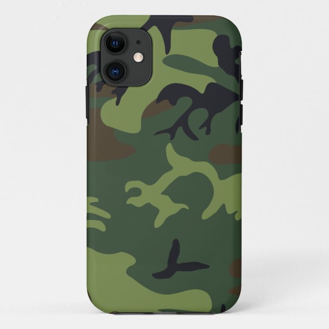 Green Forest Military Camo Case-Mate iPhone Case (Back)
