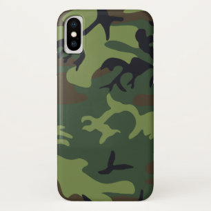Green Forest Military Camo iPhone X Case