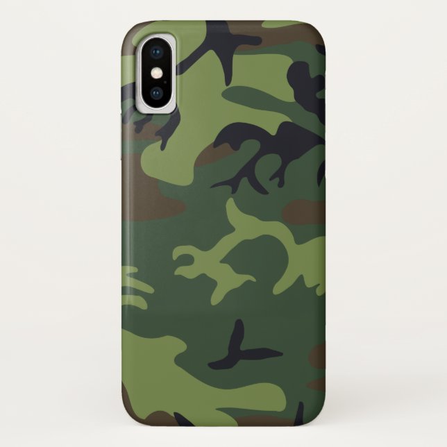 Green Forest Military Camo Case-Mate iPhone Case (Back)