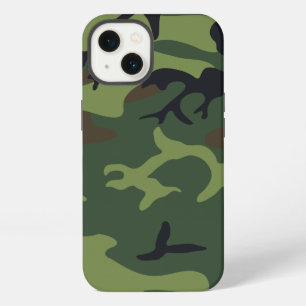 Green Forest Military Camo iPhone 13 Case