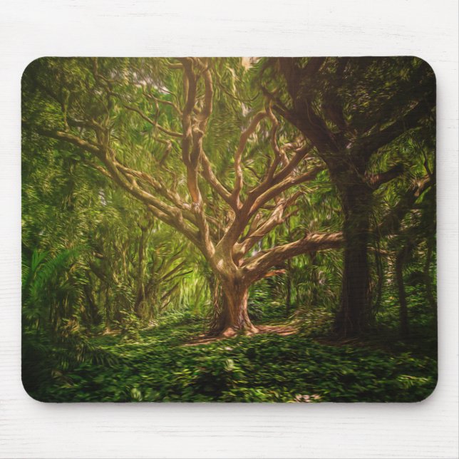 green forest mouse pad (Front)