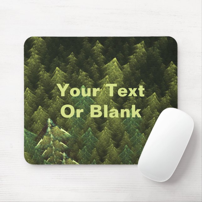 Green Forest Mouse Pad (With Mouse)