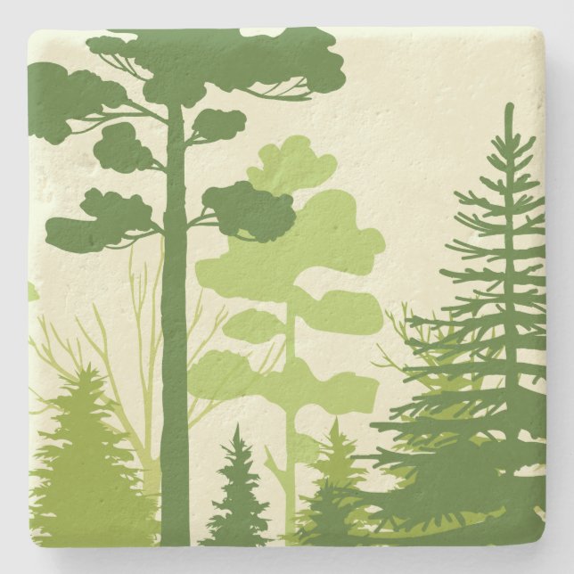 Green Forest stone coasters (Front)