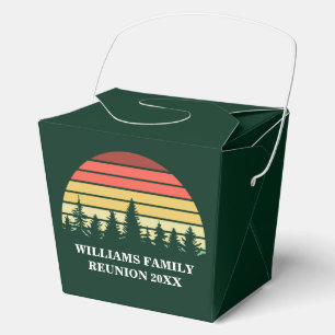 Green Forest Sunset Cute Customisable Party Favour Box