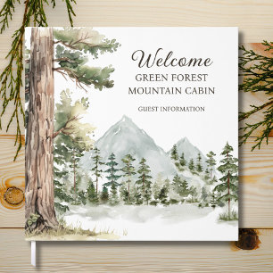 Green Forest Vacation Rental House Welcome Guest Book
