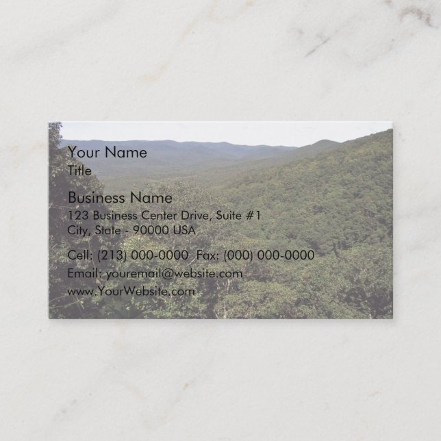 Green Forest Valley Business Card (Front)